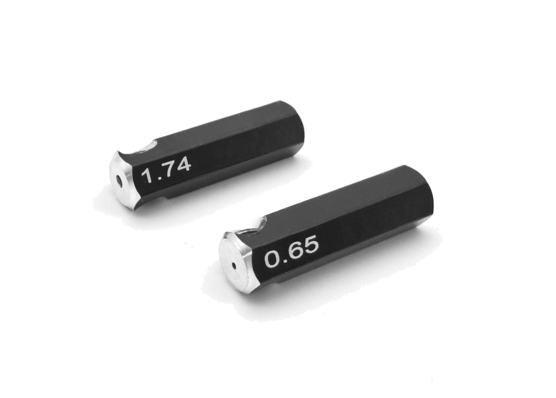 Aluminium hexagon handles black, for pin gauges Ø 0,100 mm - 0,399 mm U1063201