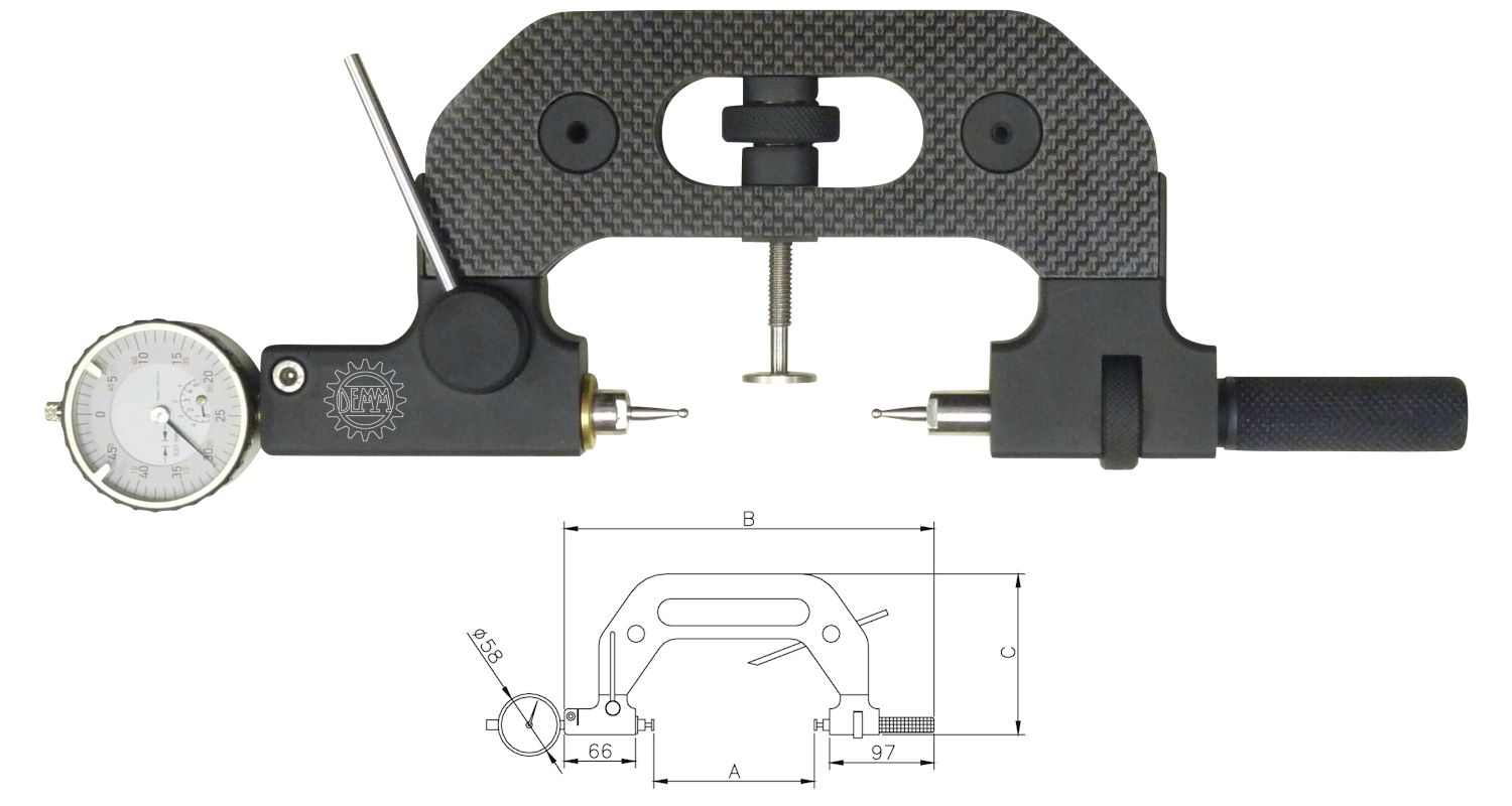 Indicating dial snap gauge DEMM APOLLO CARBON 50 mm - 100 mm U1159502