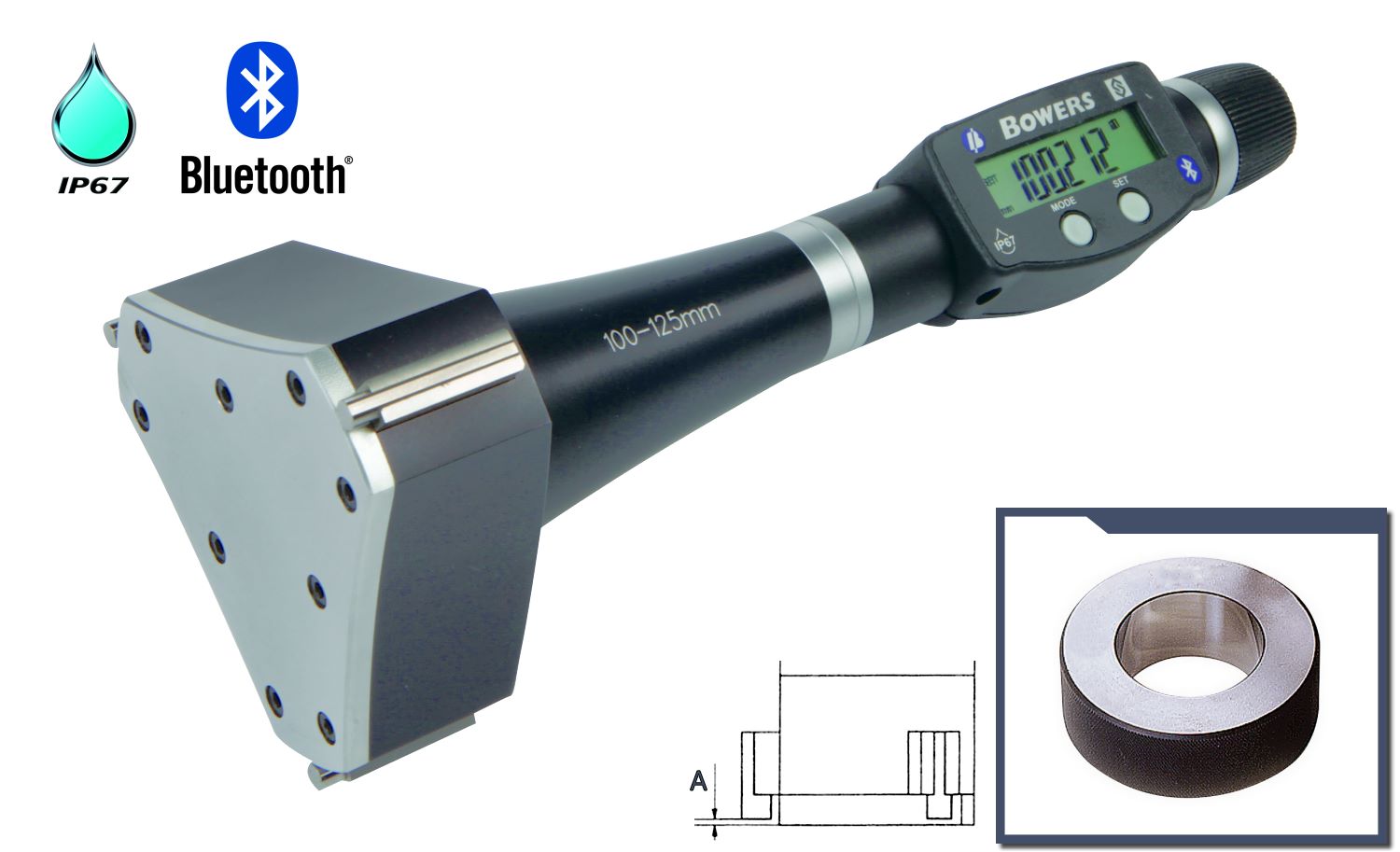 Bowers XTD 3 point internal micrometer digital 275 mm - 300 mm U2502123