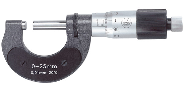 External micrometer precision model, 0-100 Graduation 0 - 25 mm U2029201
