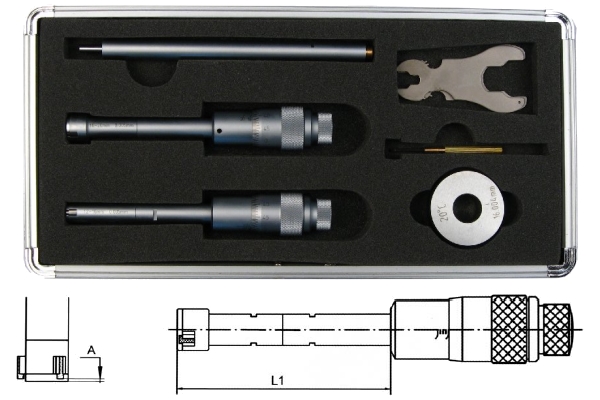 3 - Point internal micrometer set 20 - 50 mm H244-40