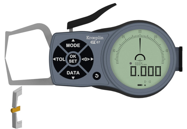 External digital dial caliper gauge Kroeplin K110S 0 mm - 10,0 mm KK110S