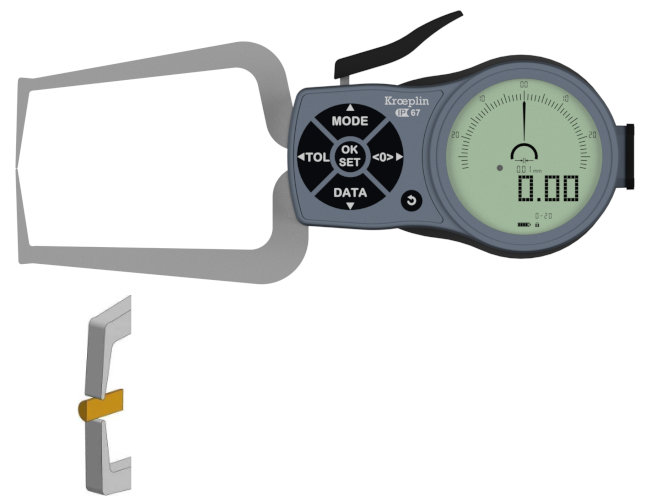 External digital dial caliper gauge Kroeplin K220S 0 mm - 20,0 mm KK220S