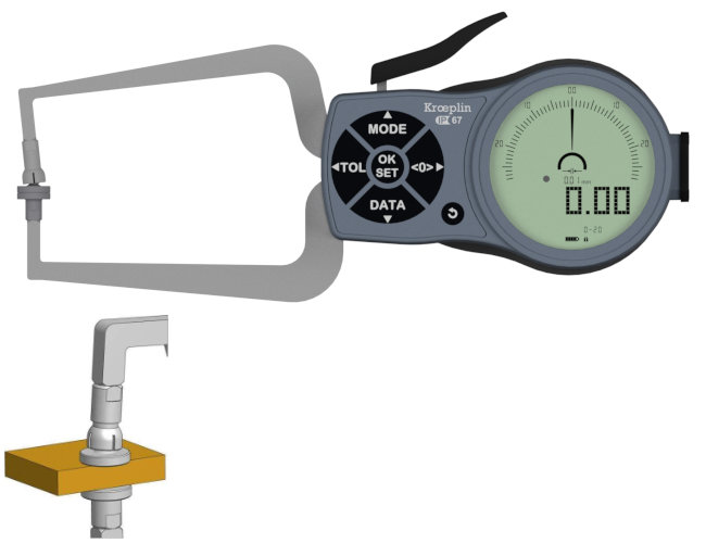 External digital dial caliper gauge Kroeplin K220T 0 mm - 20,0 mm KK220T