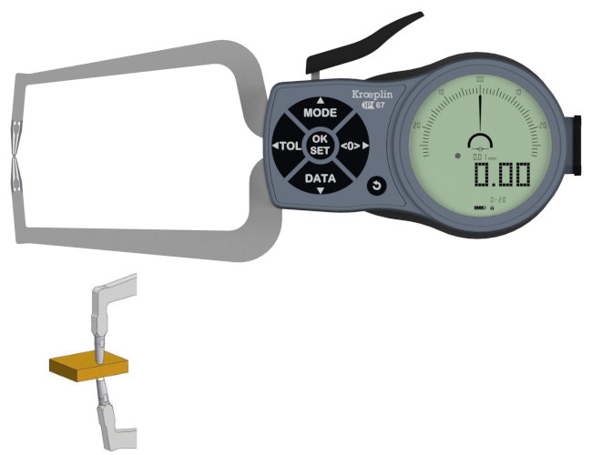 External digital dial caliper gauge Kroeplin K220 0 mm - 20,0 mm KK220