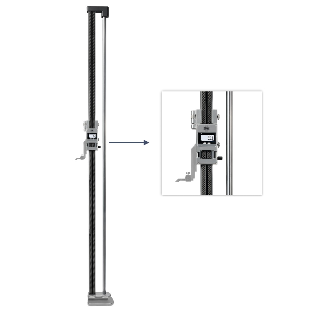 Digital height marking gauge, carbon double columns 0 - 2000 mm U1808502