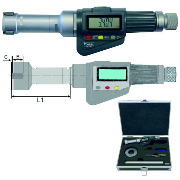 3-Point Digital Bore Micrometer IP54 16 - 20 mm V236435