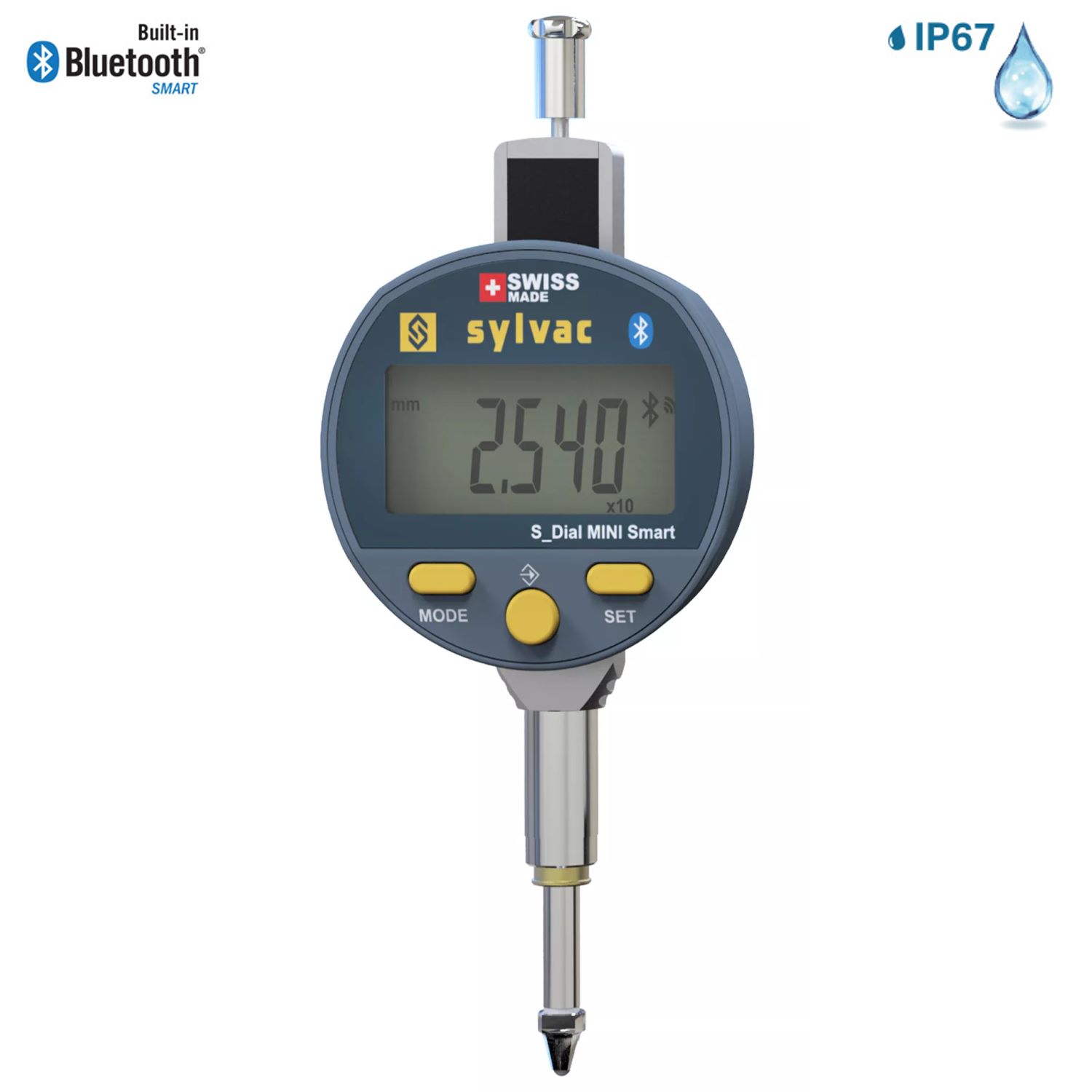 Digital Dial Indicator Sylvac S_Dial MINI Smart Bluetooth® 0 - 12,5 mm SY2111-1021