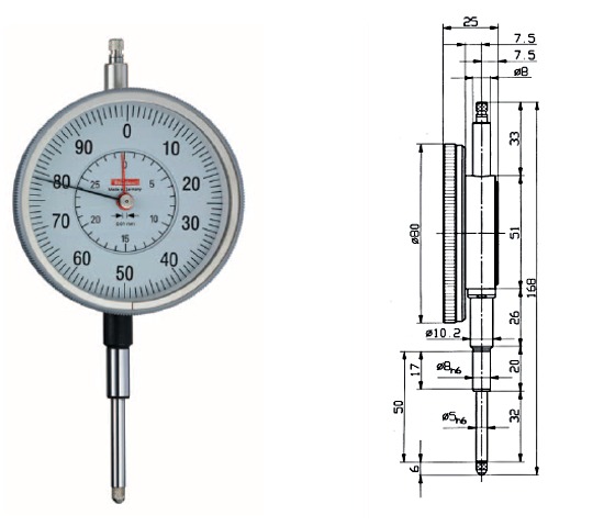 Dial Gauge 0 - 30 mm, GM80/30T KA10038
