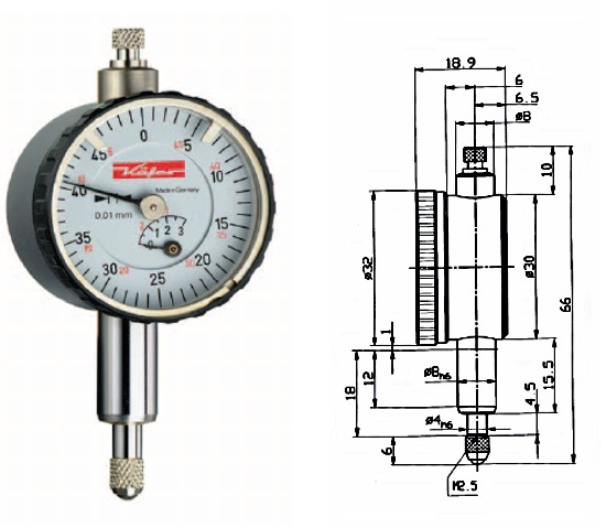 Small Dial Gauge KM6T 0 - 3 mm KA10013