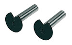 V inserts for tailstocks, pair 50 mm / 75 mm