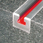 Guide T-slot for granite surface plates 250 mm, 8µ/1000mm