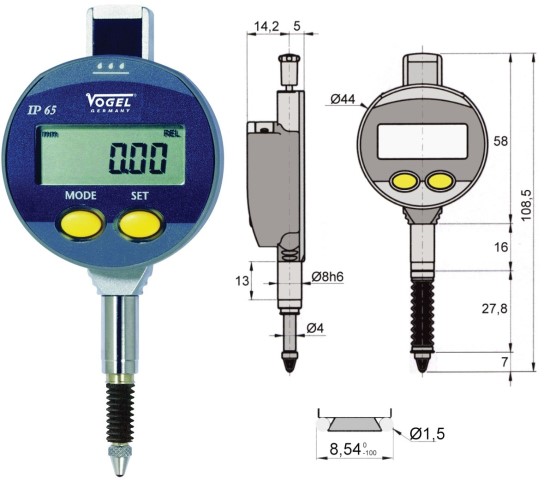 Electr. Dial Indicator 0 - 12,7 mm V240232
