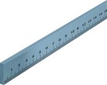 Scale with mm-Graduation DIN 866-B stainless matte-chromium 1500 mm