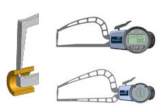Mechanical quick gauges for measurement of tube wall thickness