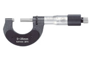 <strong>Precision outside micrometer with graduation 0-50 and reading 0,01 mm</strong>. Accuracy better than DIN 863, spindle pitch 1,0 mm. Measuring range up to 300 mm.