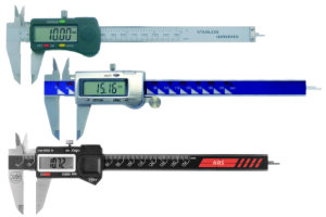Digital calipers in standard design according to DIN 862 with measuring ranges up to 300 mm. Digital Calipers for left-handers.