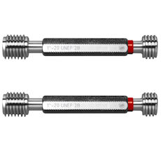 Limit thread plug gauges 2B - ANSI B1.1 for american extra-fine threads UNEF. Made of hardened tool steel with GO and NO-GO side.