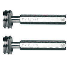 Thread plug gauges ANSI/ASME B.1.20.1 for American pipe threads NPT made of hardened tool steel with tolerance step.