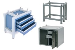 Stands and base tool cabinet for granite surface measuring plates
