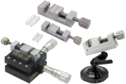 Precision mini-vices in 3 different sizes, various material and accessories.